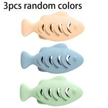 3pcs Silicone Fish-Shaped Cat Chew Toy - Interactive Treat Dispenser, Puzzle Snack Pet Toy For Dental Health, No Batteries Needed, Materials, Interactive Cat Toys