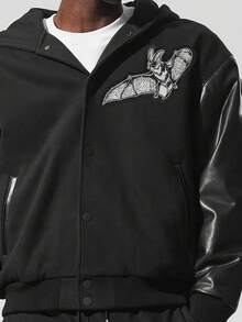 1 Pair Of Black & White Bat Patches – Punk & Gothic Style Embroidered Patches, Ideal For Decorating Jackets, Hats, Or Bags. Iron-On/Sew-On Design Available. - 彩色 - 查看 7