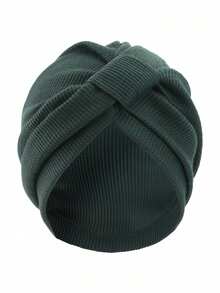 1pc Waffle Criss-Cross Headband Cap, Suitable For Women, Solid Color Hair Care Cap & Headscarf