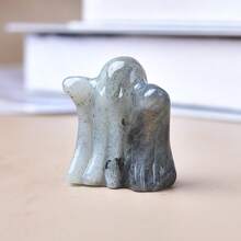 3cm/1.18in Natural Crystal Carved Ghost, Healing Stone Gift For Home Decor, Holiday Gift, Meditation Ornament