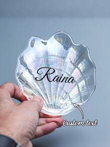 1pc Customized Jewelry Tray, Iridescent Shell Dish, Glass Plate, Crystal Jewelry Dish, Photography Prop, Creative & Exquisite, Customized Jewelry Tray - Multicolor - View 6