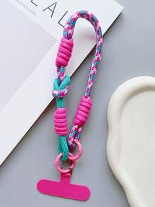 Nuevo accesorio de muñeca tejido a mano con conector de funda para teléfono, accesorio universal para funda de teléfono, colgante portátil antideslizante y antideslizante