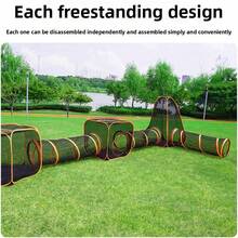 Outdoor Play Tent Tunnel Cube Compound Pet House 6 In 1 For Cat Puppy Dog Rabbit - Black - View 7