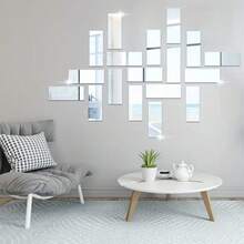 15x6cm Acrylic Mirror Wall Sticker, Self-Adhesive Creative Mirror Decor For Living Room, Staircase, Bedroom, Bathroom - Multicolor - View 3