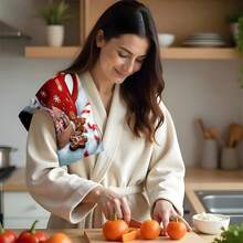 1 set/1 pieza/2 piezas Toallas de cocina y paños de cocina con estampado de hombres de jengibre navideños, adecuados para decoración de interiores en restaurantes, cocinas y baños, decoración de fiestas, regalos navideños y también pueden ser entregados como regalos de Navidad