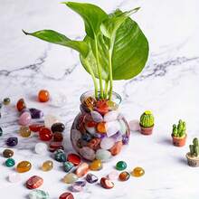 Natural Bulk Assorted Tumbled Polished Stones,Chakra Set, Real Raw Stones BirthdayGifts For Reiki Yoga Beginners Crystal Set