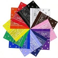 12 Pack Bandanas For Men Cotton Bandana Handkerchief Headband Face Mask Bulk For Women - 彩色 - 查看 1