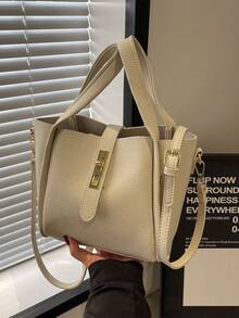 High-Quality Tote Bag For Women, New Fashion Handbag, Versatile Commuter Bag, Large Capacity Shoulder Bag For Outdoor Use - Beige - View 6