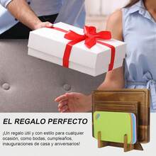 Muja Juego de 3 Tablas para Picar, Juego de Tablas para Picar Cocina con Soporte, Incluye 4 Piezas Alfombrillas para Cortar de Plástico Flexible, Perfectas Como Herramientas y Gadgets de Cocina - 1 - Ver 4