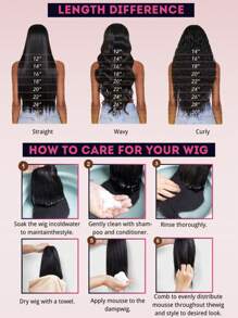 5*5 可戴无胶假发 挑染渐变直发假发 高清蕾丝前假发 人发混发 200% 密度长直发蕾丝闭合假发 13*4 蕾丝前假发 高清透明蕾丝前假发 - 预漂白结和自然发际线 - 戴上即可出门 女士无胶假发 万圣节假发 - SP4/27 - 查看 10