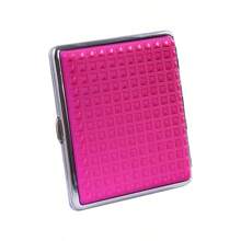 1 husă de țigară din piele premium, elegantă, texturată, cu cadru din oțel inoxidabil de înaltă duritate, accesorii pentru fumat.