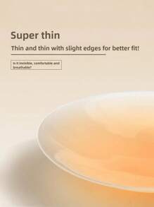 1 Pair Plus Size Silicone Invisible Nipple(8/10cm) Covers Pasties For Party Events - Khaki - View 3