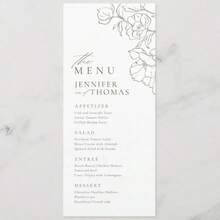 5/20/50 piezas Tarjetas personalizadas del menú de boda, Tarjetas de mesa del menú de boda personalizadas, Tarjetas del menú de restaurante - Blanco - Ver 14