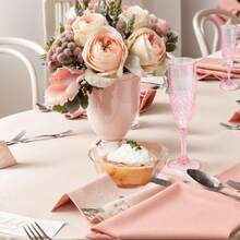 4只/8只粉色可重复使用塑料鸡尾酒/香槟杯，带蝴蝶结，适合各种场合和派对，例如日常居家、聚会、生日派对、圣诞节和酒店餐厅。