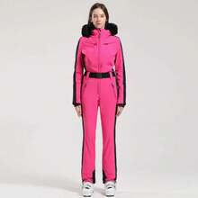 One-Piece Ski Suit For Women, Snowboard Overalls, Windproof And Waterproof, Breathable Clothing, Thickening, Skiing Suit, Winter - 顏色 11 - 查看 1