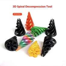 3D打印减压旋转玩具，螺旋3D结构双色漩涡玩具，万圣节礼物，圣诞节礼物