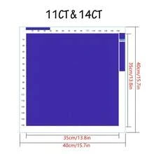 1套40x40厘米-15.7x15.7英寸/50x50厘米-19.7x19.7英寸无框11CT/14CT印花布料十字绣DIY套装,以海边蓝天、白云和波浪图案为特色,适合成人和初学者放松身心DIY刺绣套装,包含印花布料、针线、图纸和说明书。手工艺术品、家居墙面装饰、礼品 - 彩色 - 查看 6