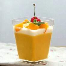 100/50/40/30/20/10pcs Dessert Cups, Transparent Mini Plates, With/Without Lids Mousse Cups For Tiramisu, Pudding, Mousse, Snacks, Party Supplies, Food Containers - Transparent - View 5