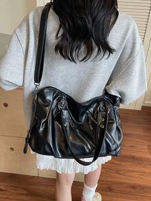 复古简约大容量时尚学生/办公室通勤手提包