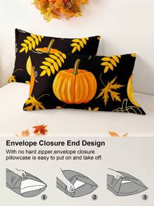 3pcs/Set Halloween Cute Ghost Pumpkin Digital Print Duvet Cover Set(1 Duvet Cover & 2 Pillowcase)Soft And Skin-Friendly Duvet Cover Bedding Set For Home, All Season Bed Sheets Set Halloween Gift - Multicolor - View 7