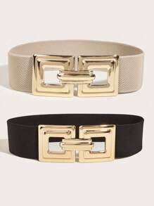 Mehrfarbiger gewebter Stroh Boho Vintage Gürtel, runde Schnalle, geeignet für Kleider, Alltag, Urlaub, Reisen