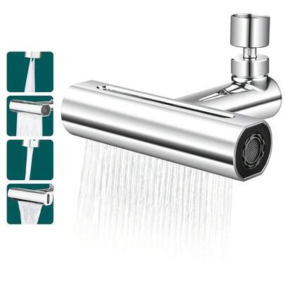 Rubinetto Aeratore Multifunzione Rotazione 360° Universale con Quattro Modalità di Getto d'Acqua