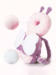 1pc Baby Anti-Fall Head Pillow, Breathable Anti-Collision Protective Cap Hat, Suitable For Walking And Crawling, Adjustable Cartoon Bee Design