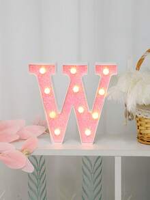 1 件 16 厘米/21 厘米 LED 字母灯，粉色闪烁字母灯，电池供电，房间装饰夜灯，桌面中心装饰，用于卧室、家庭、生日派对装饰、夜间婚礼、生日、圣诞灯、女孩礼物、儿童房装饰、婴儿房装饰、迎婴派对、情人节装饰 - 暖白光 - 查看 20