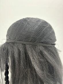 用这款精致的黑色埃及艳后假发释放你内心的埃及女神 - 非常适合主题派对、万圣节和角色扮演活动，配有编织细节和金色装饰 - 自然黑 - 查看 9