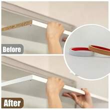 1 件 118.11 英寸/196.85 英寸封边贴纸，自粘装饰条，家具桌椅板封边条，木纹覆盖，灵活耐用的封边条，封边条，撕下胶带，柔性条模具，自粘木纹封边条，家具柜门和墙壁条状装饰条，用于家具维修，易于维修 - 彩色 - 查看 8