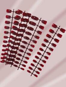 5 片/套甜美乳白色渐变指甲贴，有多种款式可选，包括长款、细款、高跟款、短款、杏仁形、椭圆形和方形脚趾甲按压式指甲美甲用品指甲 - 彩色 - 查看 5