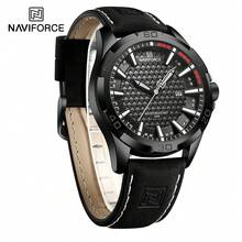Đồng hồ nam thời trang NAVIFORCE, dây da, chống nước, thể thao, có lịch - Tất cả màu đen - Xem 3