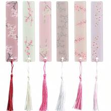 6 Stücke mehrfarbige Blumen bedruckte Lesezeichen, kreative, süße Lernstationery Zubehör Lesezeichen, Schulmaterial, Kawaii Schreibwaren, Farben für die Schule, Schulmaterial, Schulanfang