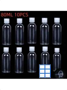 30ml/50ml/60ml Travel Bottles For Shampoo And Shower Gel, Flip-Top, Leakproof, Squeeze Container, 100ml/120ml Cosmetic Bottle, Reusable, , Family Essential