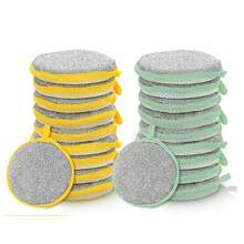 2/10pcs Double-Sided Cleaning Sponge, Round Dishcloth, Minimalist Style Dishcloth, Round Cleaning Sponge, Cleaning Cloth, Non-Stick Dishcloth, Antibacterial Washable Cleaning Brush, Sink Or Stove Cleaning Cloth, Antibacterial Washable Cleaning Brush, Kitchen Supplies, Kitchen Cleaning Tools Suitable For Sink Or Stove Cleaning Cloth, Dishwashing, Pot Cleaning, Range Hood Cleaning, Kitchen Supplies, Kitchen Cleaning Tools (Random Color Delivery), Home Cleaning, Kitchen Cleaning, Party Cleaning