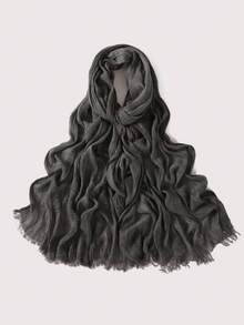 1 Khăn choàng tua rua xếp ly Modal trơn màu dành cho nữ, Khăn trùm đầu thường ngày, Khăn choàng giữ ấm chống nắng Hijab dùng khi mặc váy - nhiều màu - Xem 27