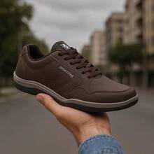 Men's Casual Sneakers, Lightweight And Soft With Guaranteed Comfort 141a - Cà phê nâu - Xem 4