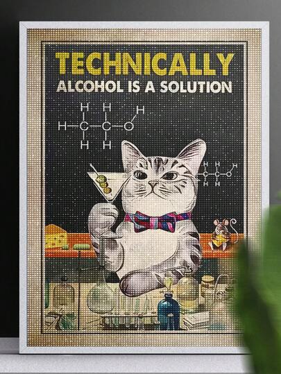 | لوحة الماس DIY 5D | فن جداري حيواني من الماس، قطة صغيرة مخصصة للبحث التجريبي. فن فسيفساء التطريز DIY 5D. طقم فن الماس DIY، لوحة الماس المريحة، تمارين مهارات DIY والتركيز، هدية مثالية لوحة الماس.