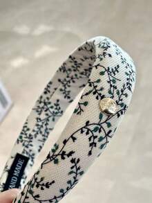 2pcs/1pc Women Green Leaf Floral Metal Elegant Fashion Headband, Versatile For Daily Use, Home, School, Beach, Work, Party, Holiday, Birthday, Back To School, New Year, Valentine's Day, Mother's Day Gift, Hair Accessories, Hair Band, Hair Hoop, Hairband For Women, Home Beauty Women Accessory Gifts