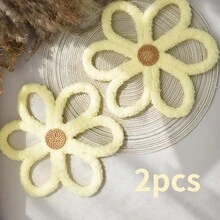 2 miếng dán tường hoa phong cách Bohemian - Hình dán hoa cúc dệt thủ công, đã được dán sẵn keo, trang trí phòng trẻ sơ sinh nhẹ nhàng, phù hợp cho phòng bé gái sơ sinh để tạo không gian ấm cúng, lý tưởng làm quà tặng chào mừng em bé. - Nghệ thuật treo tường - Xem 13