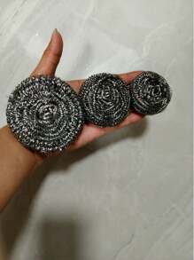 6pcs/12pcs Stainless Steel Kitchen Cleaning Balls - Non-Electric Dish Scrubber, Suitable For Bowls, Pots, Cooktops Stainless Steel Brush & Steel Wool, Cleaning Supplies - Multicolor - View 8