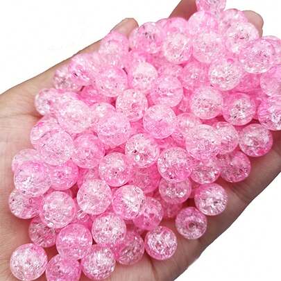 100pcs/200pcs 8mm Dual-Color Explosion Beads, Dual-Color Resin Beads For Handmade DIY Jewelry Accessories, Suitable For Bracelets, Necklaces, Earrings, Vases, Wishing Bottles, Filler