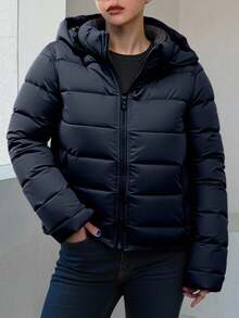 Women Coats - Navy Blue - View 5