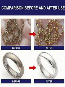 JUE FISH Jewelry Cleaning Solution - Cleans Diamonds, Necklaces, Gold. Jewelry Cleaning & Care Liquid For Gold, Silver, Pearls, Watches, Rings. Removes Tarnish, Prevents Oxidation. Also Used For Cleaning Gold, Silver Jewelry, Watches, Electronics. Diamond Ring Tarnish Remover - Multicolor - View 4