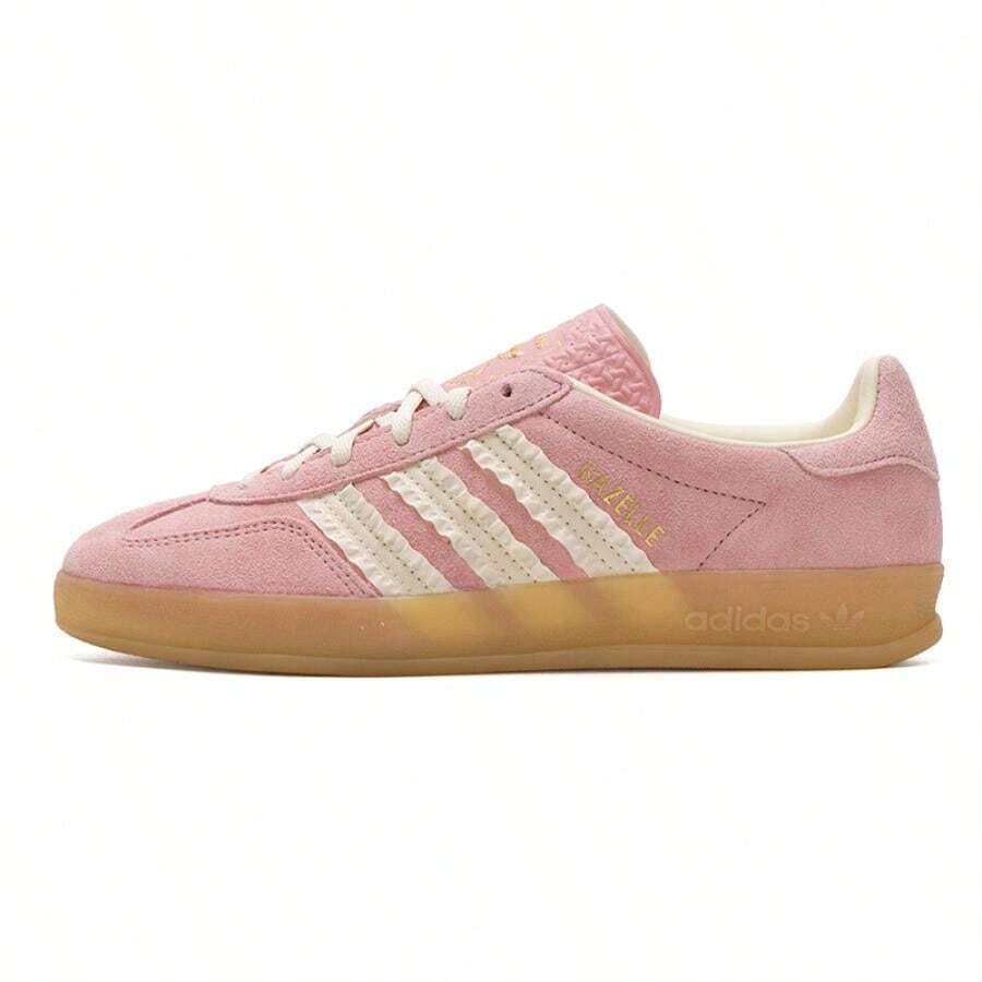 Adidas Originals Gazelle Indoor W 休闲轻便运动鞋,舒适户外旅行鞋 JS1413 - 奇蹟紫粉色/乳白色/樹脂黃 - 查看 1