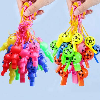 10/25/50/100件套足球老虎主题运动派对套装，含足球哨、生日派对啦啦队道具、足球裁判哨