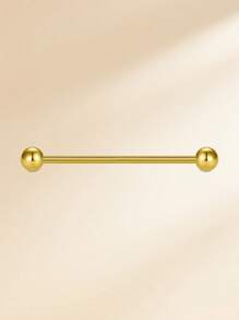 1pc Funky Stainless Steel Spiked 14G Industrial Barbell For Women Men For Daily Decoration, 32/35/38mm Industrial Piercing Jewelry Cartilage Earring Helix Conch Tragus Iindustrial Bar