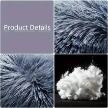 1 pieza Cama para mascotas con forma de rosquilla, Almohadilla y Casa para Gatos - Suave y Esponjoso Pelaje Sintético, Cálido y Suave, Adecuado para Perros y Gatos Pequeños, Medianos y Grandes. - Gris Claro - Ver 9