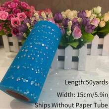 Polka Dot Sequin Mesh Rolls - 10/50 Yards Polka Dot Mesh Netting For Christmas/New Year/Valentine/Wedding/Birthday/Halloween Decoration Tutu Skirts, Gift Wrapping, Party Decor