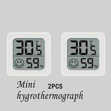 1/2/3件装迷你温湿度计，室内数字温湿度计 - 小巧便携，易于读取，电池供电，测量精准